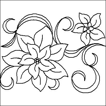 (image for) Poinsettia and Ribbons E2E Simple-L01614*